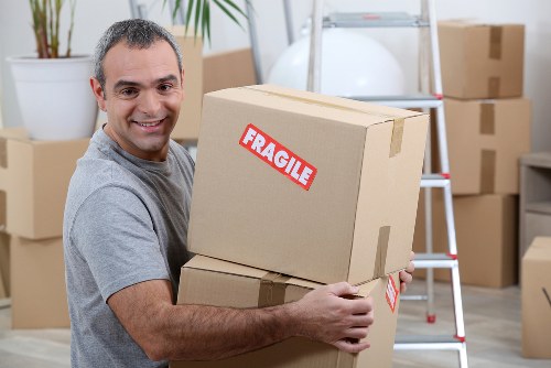 Westwickham house removals with boxes ready for transport