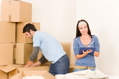 Family using secure storage in Westwickham during a house move