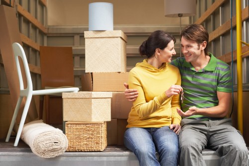 Moving boxes and furniture stored safely in Westwickham storage